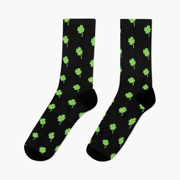 Item preview, Lucky Shamrock Pattern - Symbol of Saint Patrick's Day in Black Background designed and sold by kongju.