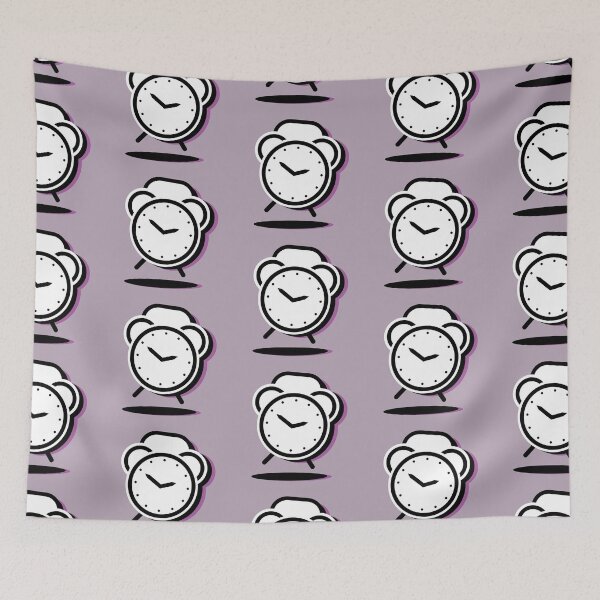 Item preview, Tik...Tik...I'm your funny clock-pink grey background designed and sold by CSouissi.