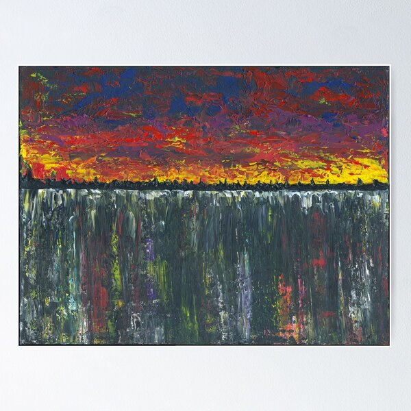 Item preview, Sunset - Original Abstract Painting  designed and sold by AlessandraViola.