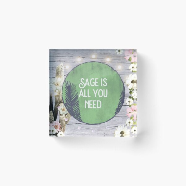 Item preview, Sage is All You Need, Cactus Floral Art Print designed and sold by shantishirts.
