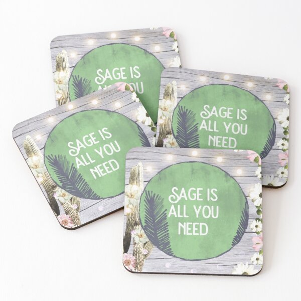 Item preview, Sage is All You Need, Cactus Floral Art Print designed and sold by shantishirts.