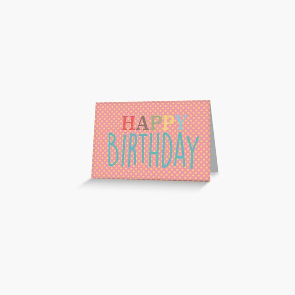 Pink happy birthday wishes Greeting Card