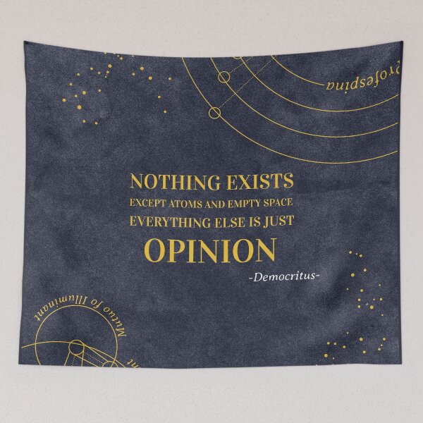 Item preview, Ancient Greek Philosopher Democritus and Space quote designed and sold by ClassicalGreece.