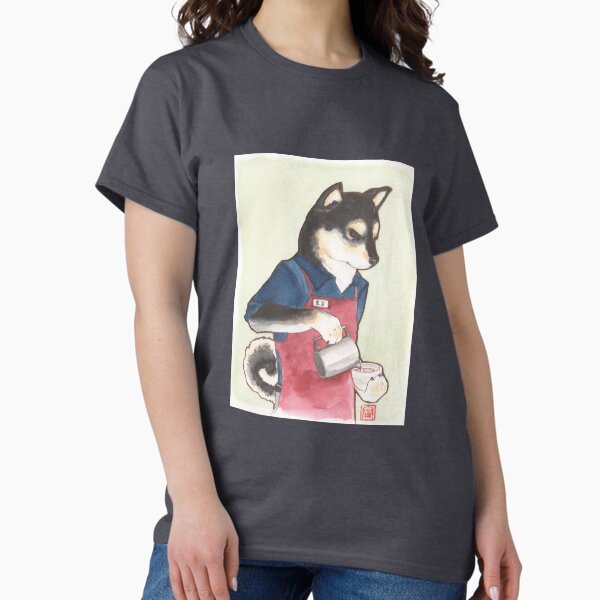 Item preview, Barista Shiba designed and sold by A Miyako M Illustrations.