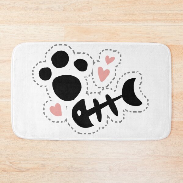 Item preview, Fish bone Cat Paw love designed and sold by Cat2D.