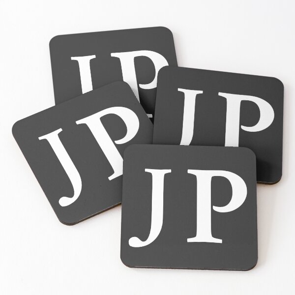 Item preview, Simple black and white JP Initials monogramed designed and sold by Abbara.