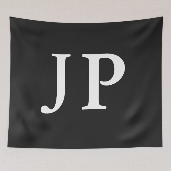 Item preview, Simple black and white JP Initials monogramed designed and sold by Abbara.