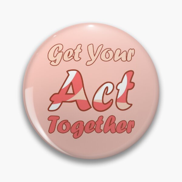 Item preview, Get Your Act Together | Red and Light Pink designed and sold by Qestar.