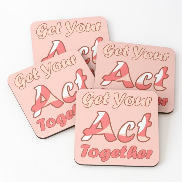 Item preview, Get Your Act Together | Red and Light Pink designed and sold by Qestar.