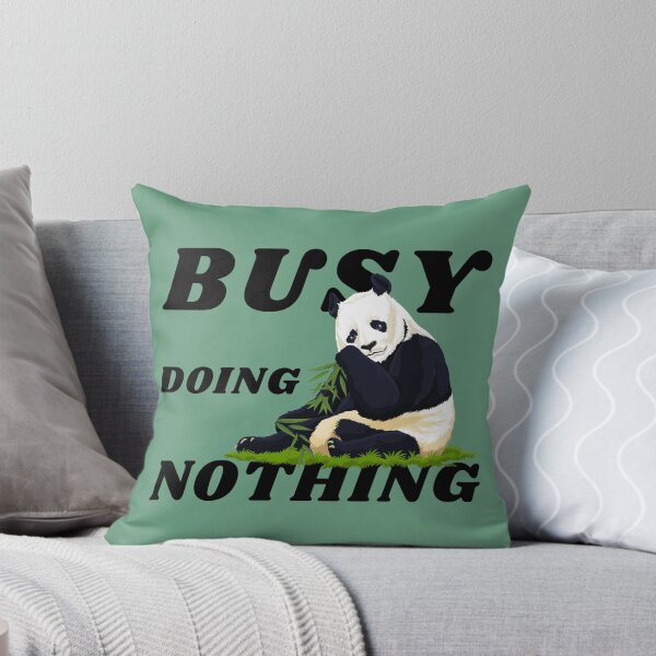 Item preview, BUSY DOING NOTHING PANDA ON GRASS designed and sold by ARUN VASWANI.