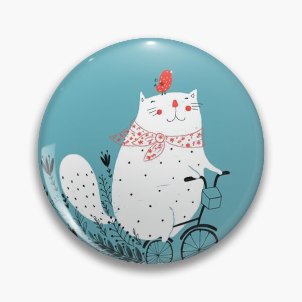 Item preview, Have a Good Day Cat Happy Bycycle designed and sold by Cat2D.