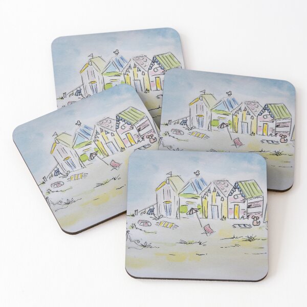 Item preview, Candy Stripe Beach Huts Row Picture designed and sold by Pretty And Obscure.
