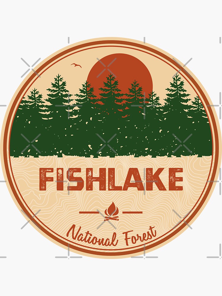 "Fishlake National Forest" Sticker for Sale by esskay Redbubble