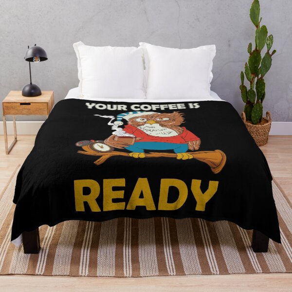 Item preview, Your Coffee is ready tired owl Kaffeegenuss cafe designed and sold by Stndor.