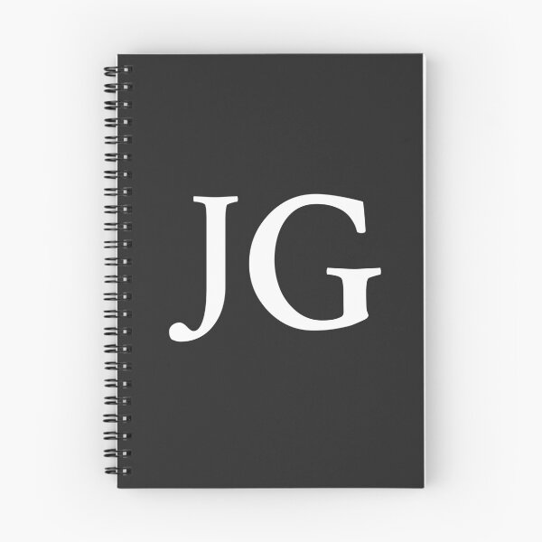 Item preview, Simple black and white JG Initials monogramed designed and sold by Abbara.
