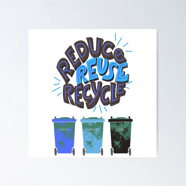 Item preview, REDUCE REUSE RECYCLE COMPOST designed and sold by passiveink.