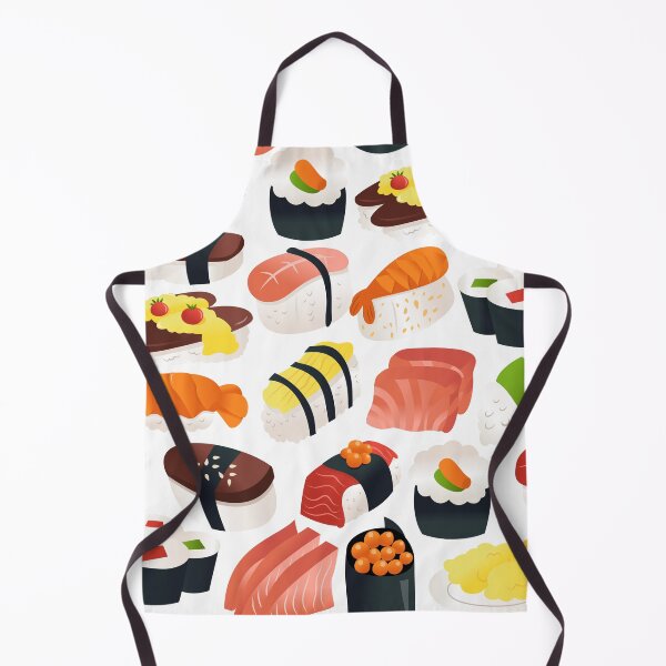 Item preview, Cartoon sushi sashimi pattern designed and sold by totallyjamie.