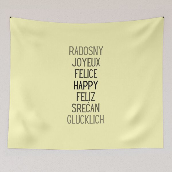 Item preview, Happy, foreign languages designed and sold by Unchainthebeast.