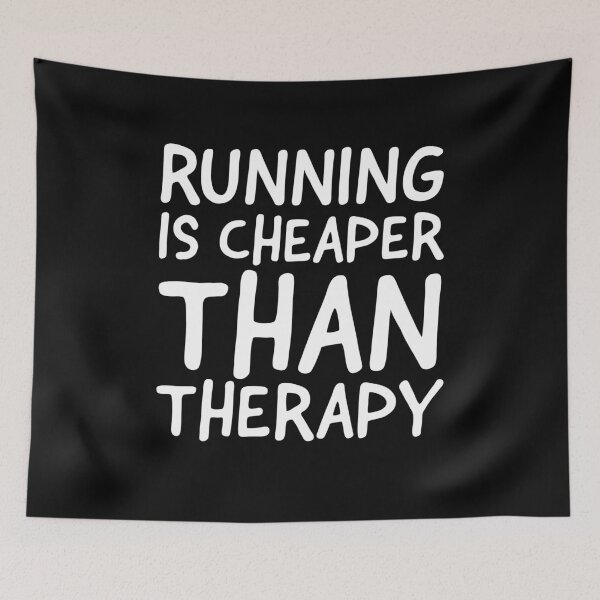 Item preview, Running Is Cheaper Than Therapy- Gym Motivation designed and sold by MNSDesignHub.