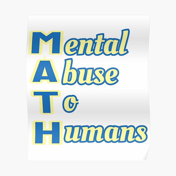 Funny Math Acronym Posters for Sale | Redbubble Funny Math Acronym Posters for Sale | Redbubble