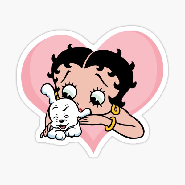 Betty Boop and Pudgy Dog Sticker