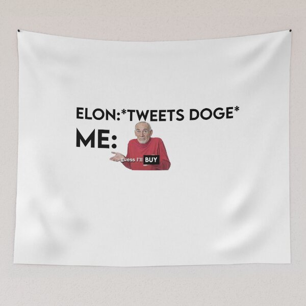 Item preview, Elon Tweets Dogecoin Funny Meme Quote designed and sold by AritraSur.