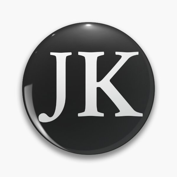 Item preview, Simple black and white JK Initials monogramed designed and sold by Abbara.