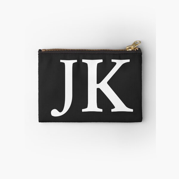 Item preview, Simple black and white JK Initials monogramed designed and sold by Abbara.