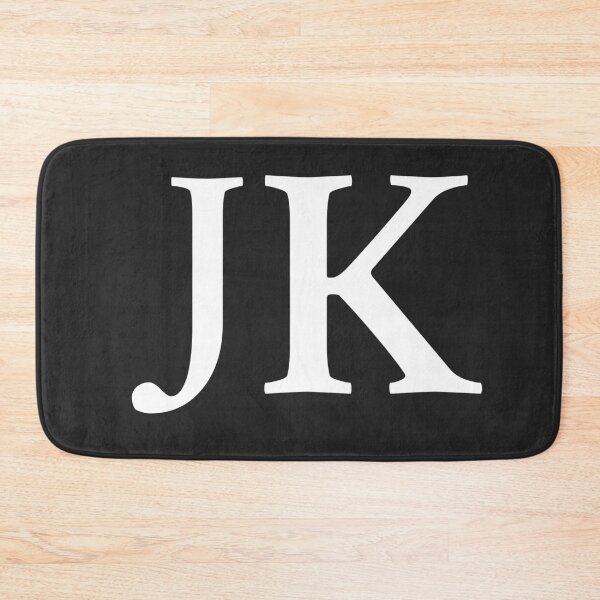Item preview, Simple black and white JK Initials monogramed designed and sold by Abbara.