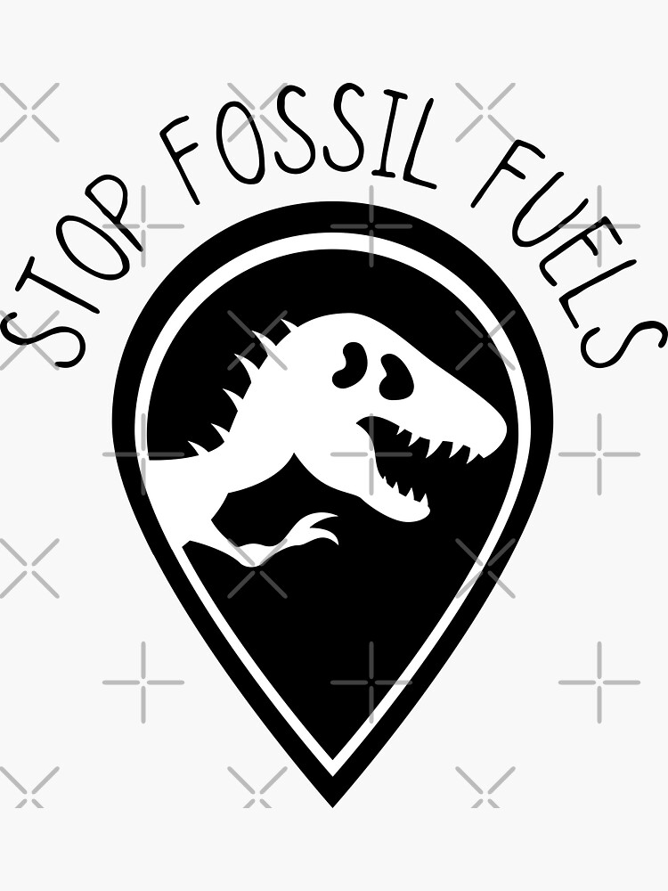 "Stop fossil fuels" Sticker for Sale by windcolors Redbubble