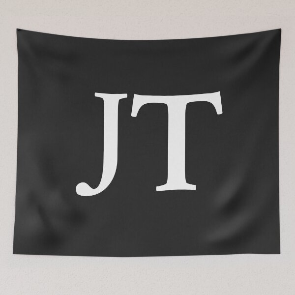 Item preview, Simple black and white JT Initials monogramed designed and sold by Abbara.