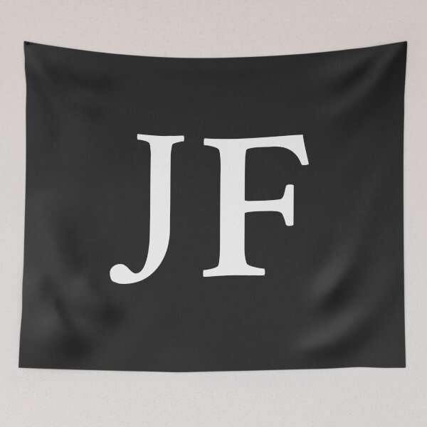Item preview, Simple black and white JF Initials monogramed designed and sold by Abbara.