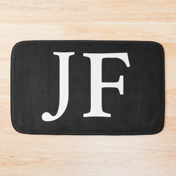 Item preview, Simple black and white JF Initials monogramed designed and sold by Abbara.