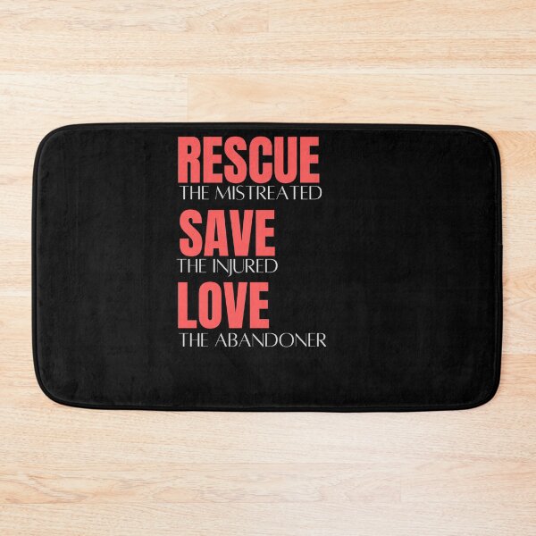 Item preview, Rescue Mistreated Save injured Love abandoner Typography Animal Rights awareness designed and sold by arteesy.