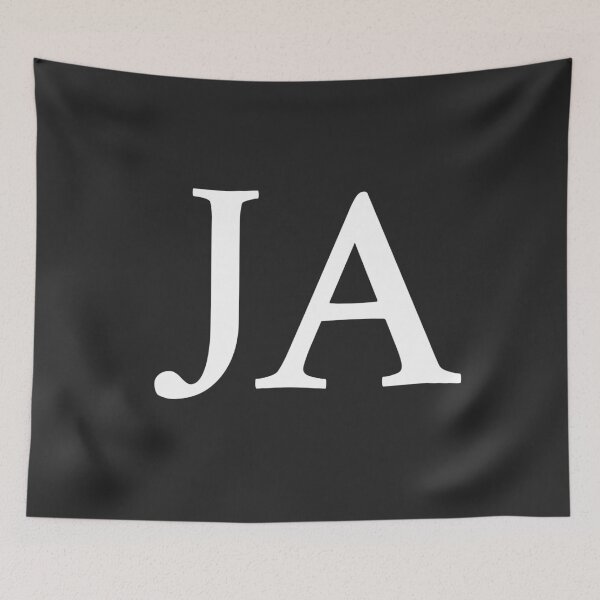 Item preview, Simple black and white JA Initials monogramed designed and sold by Abbara.
