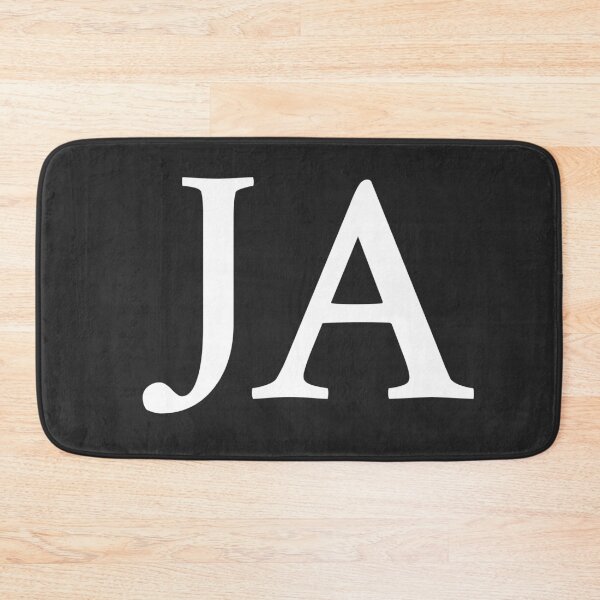 Item preview, Simple black and white JA Initials monogramed designed and sold by Abbara.