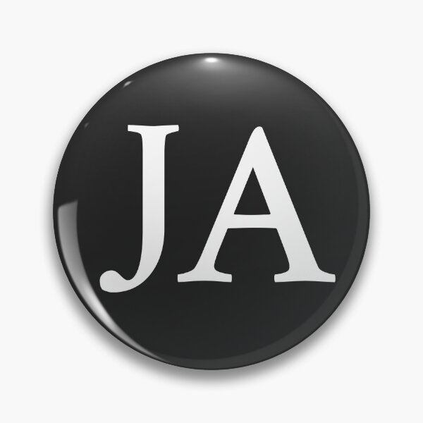 Item preview, Simple black and white JA Initials monogramed designed and sold by Abbara.