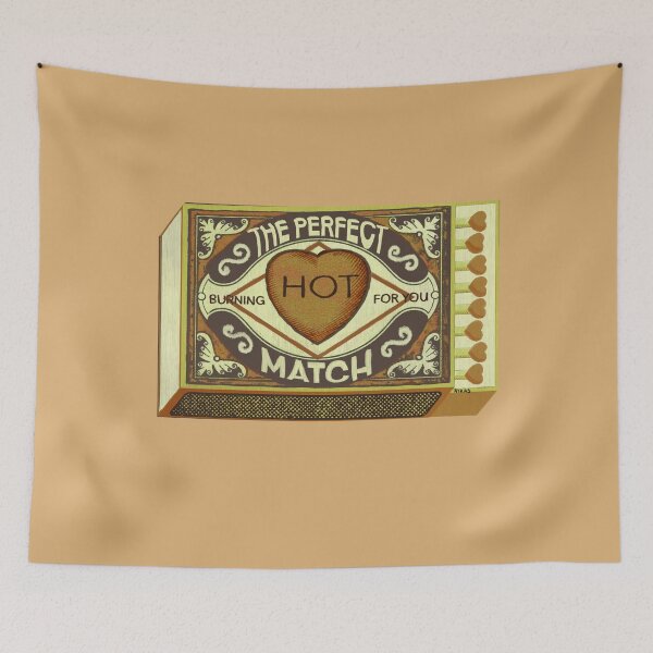 Item preview, Cute vintage art of retro matchbox with heart and quote designed and sold by NikaS-art.