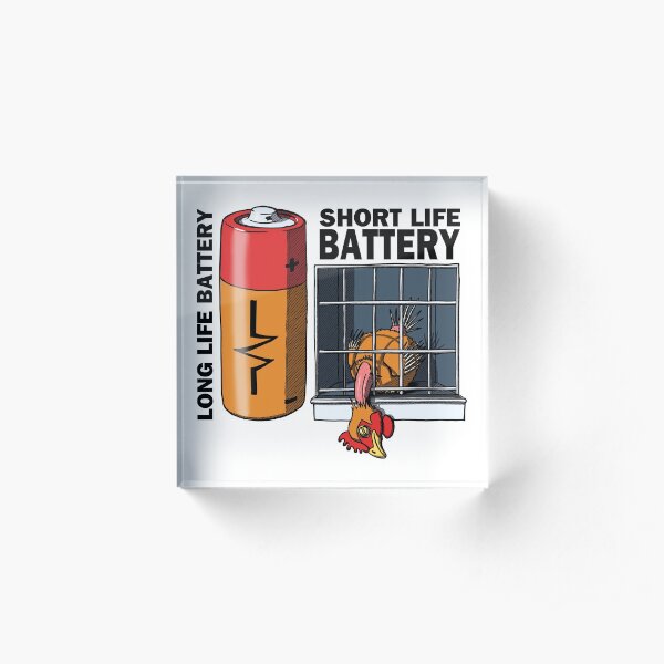 The life of a battery hen Acrylic Block