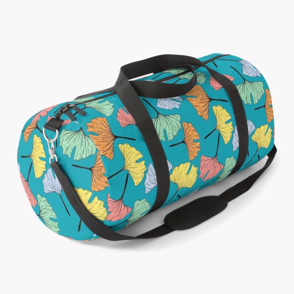 Item preview, Ginkgo leaves pattern on teal background designed and sold by IevaLiART.