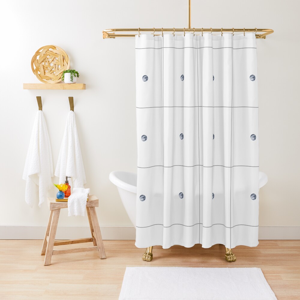 Inverted Moon Shower Curtain