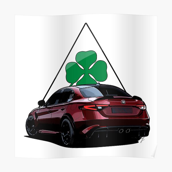 Alfa Romeo Giulia Quadrifoglio | Italienischer Sportwagen Poster