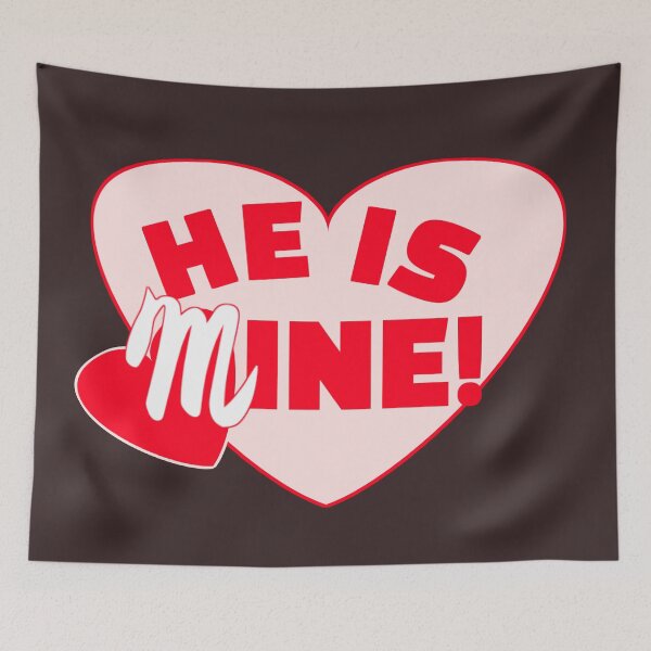 Item preview, He is mine heart pink and red designed and sold by vibeno1.