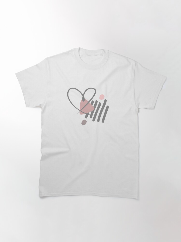 Thumbnail 3 of 7, Classic T-Shirt, Pastel Vday Hearts designed and sold by newmariaph.