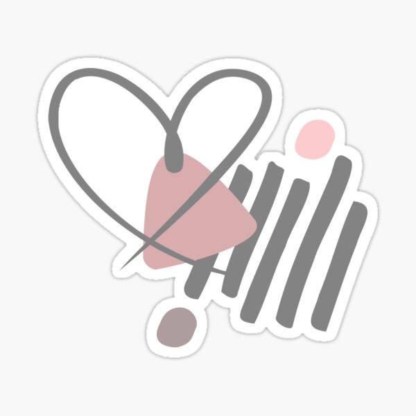 Pastel Vday Hearts Sticker