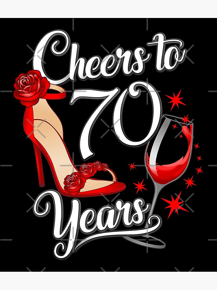 Premium Vector  Cheers to 70 years, 70th birthday celebration