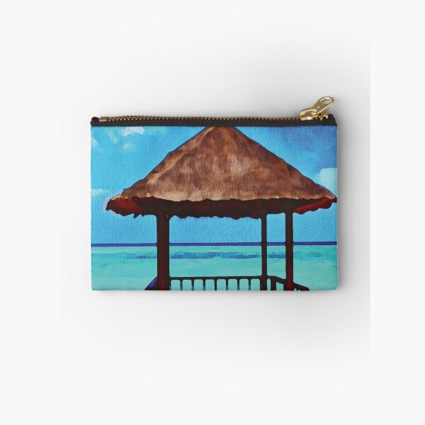 Item preview, Maldives coastal beach hut scene, watercolour effect designed and sold by Gerald Waters.