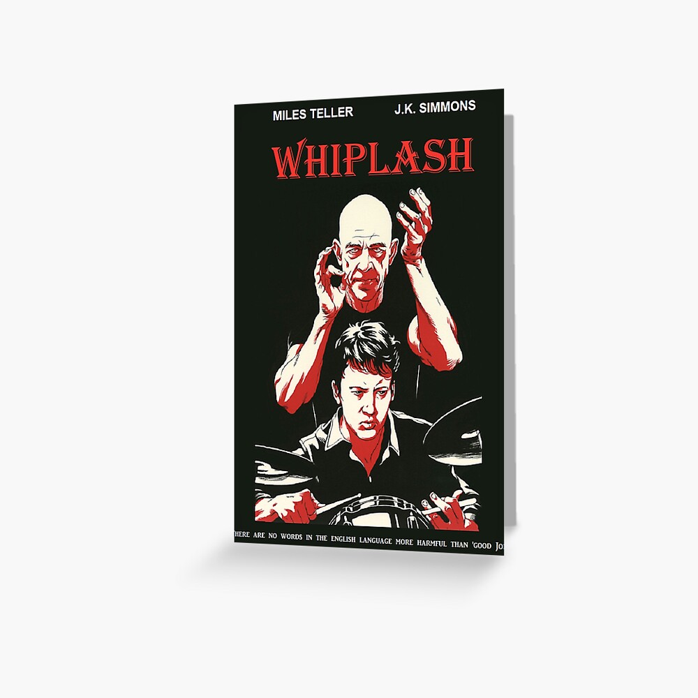 "Whiplash Movie Poster - Black And Red" Greeting Card For Sale By ...