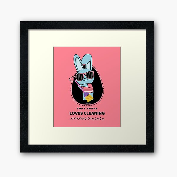 Item preview, Some Bunny Loves Cleaning Fun Housekeeping Easter Broom Humor designed and sold by SavvyCleaner.