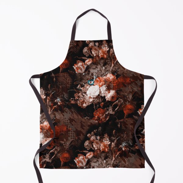 Item preview, houndstooth pattern roses fabric pattern designed and sold by dmyakar.